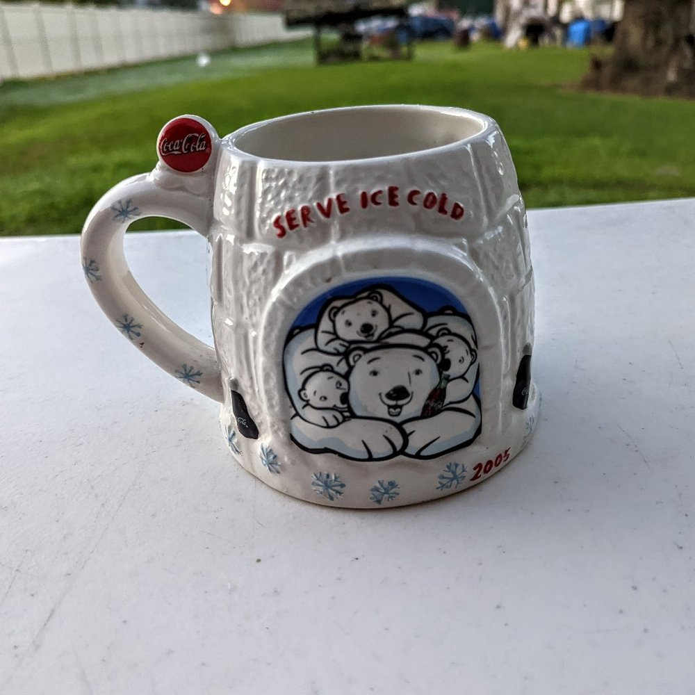 Coca Cola Igloo Polar Bear Coffee Mug